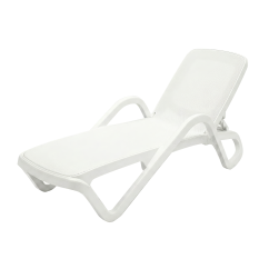 Plastic Sun Lounger  MARINA White