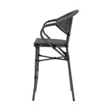Technorattan Chair CAMILLO BAR Graphite