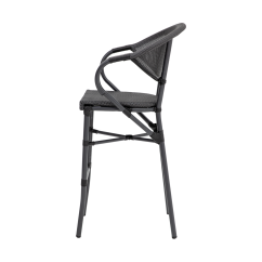 Technorattan Chair CAMILLO BAR Graphite