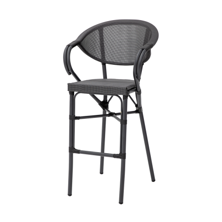 Technorattan Chair CAMILLO BAR Graphite