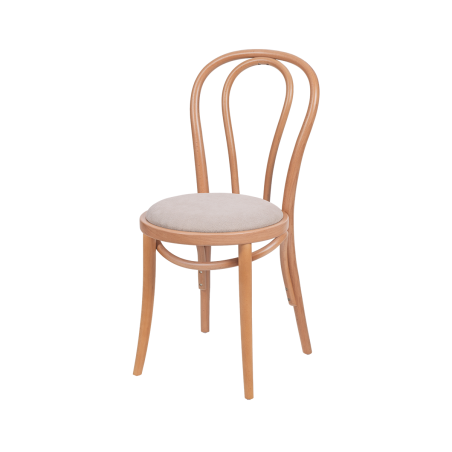 Wooden Restaurant Chair MONET 18 Beige Seat