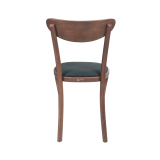 Wooden Restaurant Chair BOOMERANG with Green Seat