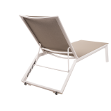 Sun Lounger RIVIERA White-Beige