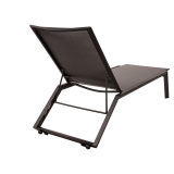 Sun Lounger RIVIERA Black-Silver