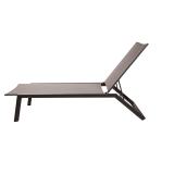 Sun Lounger RIVIERA Black-Silver