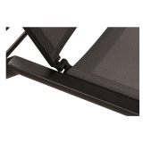 Sun Lounger RIVIERA Black-Silver