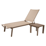 Sun Lounger RIVIERA Champagne-Beige
