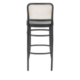Wooden Restaurant Chair LOOMI 811 BAR Rattan Black