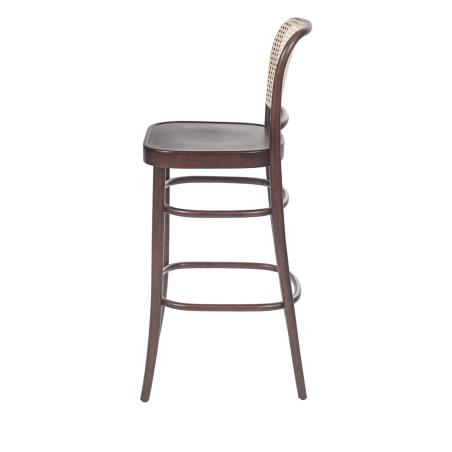 Wooden Restaurant Chair LOOMI 811 BAR Rattan Walnut