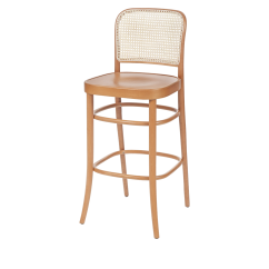 Wooden Restaurant Chair LOOMI 811 BAR Rattan Natural