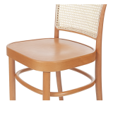 Wooden Restaurant Chair LOOMI 811 BAR Rattan Natural