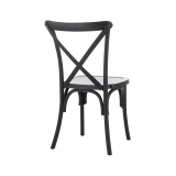 Wooden Wedding Chair CROSS-BACK WOOD Black