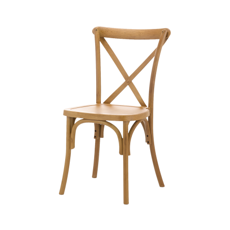 Wooden Wedding Chair CROSS-BACK WOOD Bright Rustic
