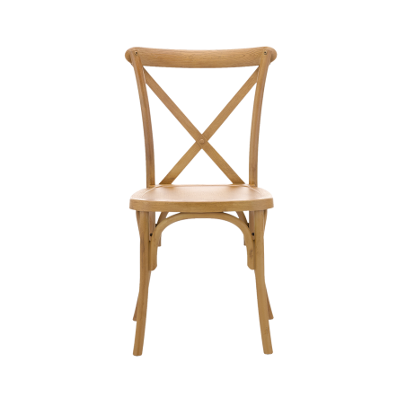 Wooden Wedding Chair CROSS-BACK WOOD Bright Rustic
