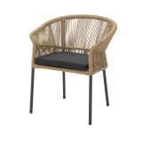Technorattan Chair Augusto Dark Beige