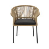 Technorattan Chair Augusto Dark Beige