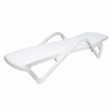 Plastic Sun Lounger  MARINA White