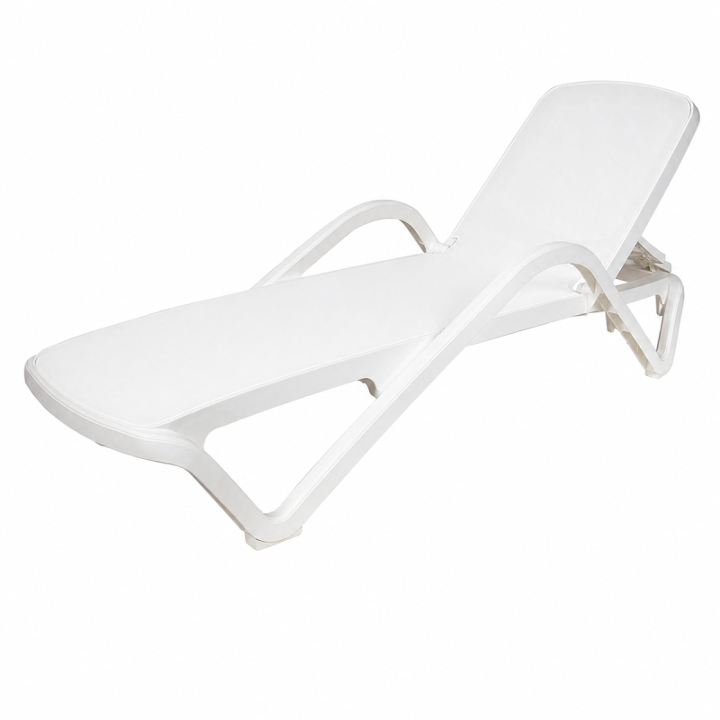 Plastic Sun Lounger  MARINA White
