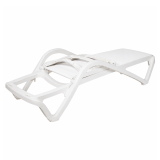 Plastic Sun Lounger  MARINA White