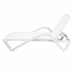 Plastic Sun Lounger  MARINA White