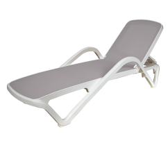 Plastic Sun Lounger MARINA Grey
