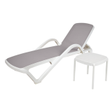 Plastic Sun Lounger MARINA Grey