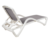 Plastic Sun Lounger MARINA Grey