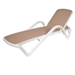 Plastic Sun Lounger MARINA Beige