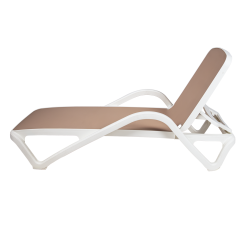 Plastic Sun Lounger MARINA Beige