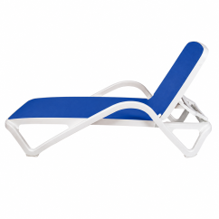 Plastic Sun Lounger MARINA Blue