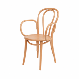 Wooden Restaurant Chair MONET 18 ARM Natural