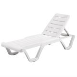 Plastic Sun Lounger COSTA White