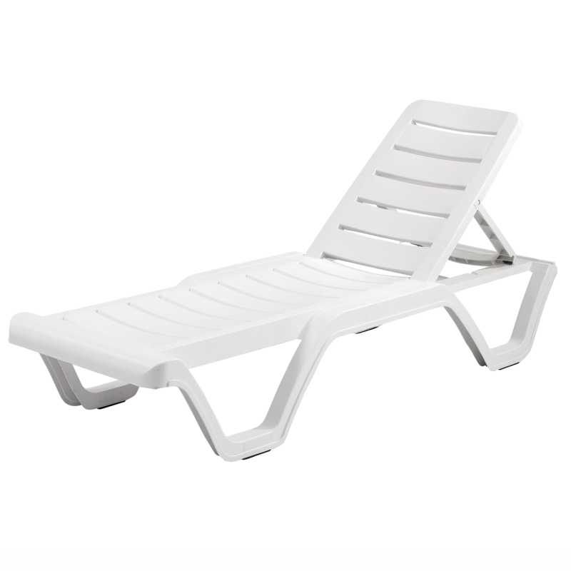 Plastic Sun Lounger COSTA White