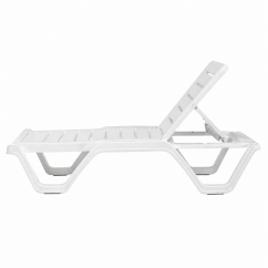 Plastic Sun Lounger COSTA White