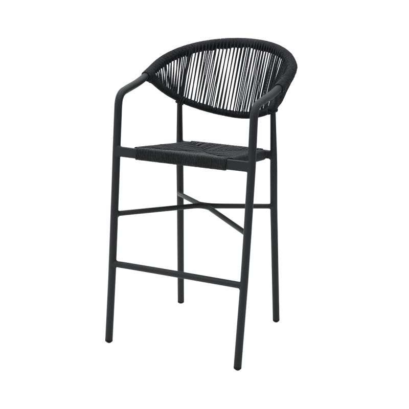Technorattan Chair CESARE BAR Anthracite