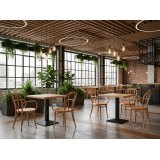 Wooden Restaurant Chair MONET 18 ARM Natural