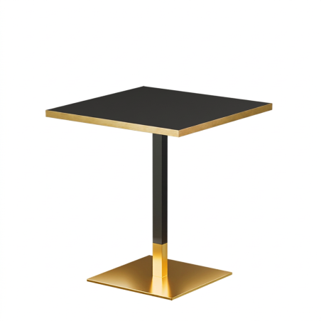 Bistro Table OMEGA R fi 68 Grey Stone with Gold Edging