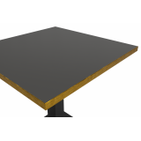 Bistro Table OMEGA R fi 68 Grey Stone with Gold Edging