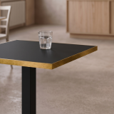 Bistro Table OMEGA R fi 68 Grey Stone with Gold Edging