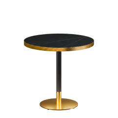 Bistro Table OMEGA R fi 68 Grey Stone with Gold Edging