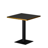 Bistro Table ALFA S 68x68 Anthracite with Gold Edging