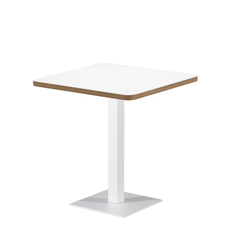 Bistro Table ALFA S 68x68 White with Multiplex Edge