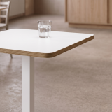 Bistro Table ALFA S 68x68 White with Multiplex Edge