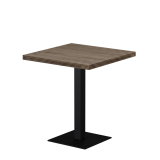 Bistro Table ALFA S 68x68 Sonoma Tabac Oak with Dark Wood Edge