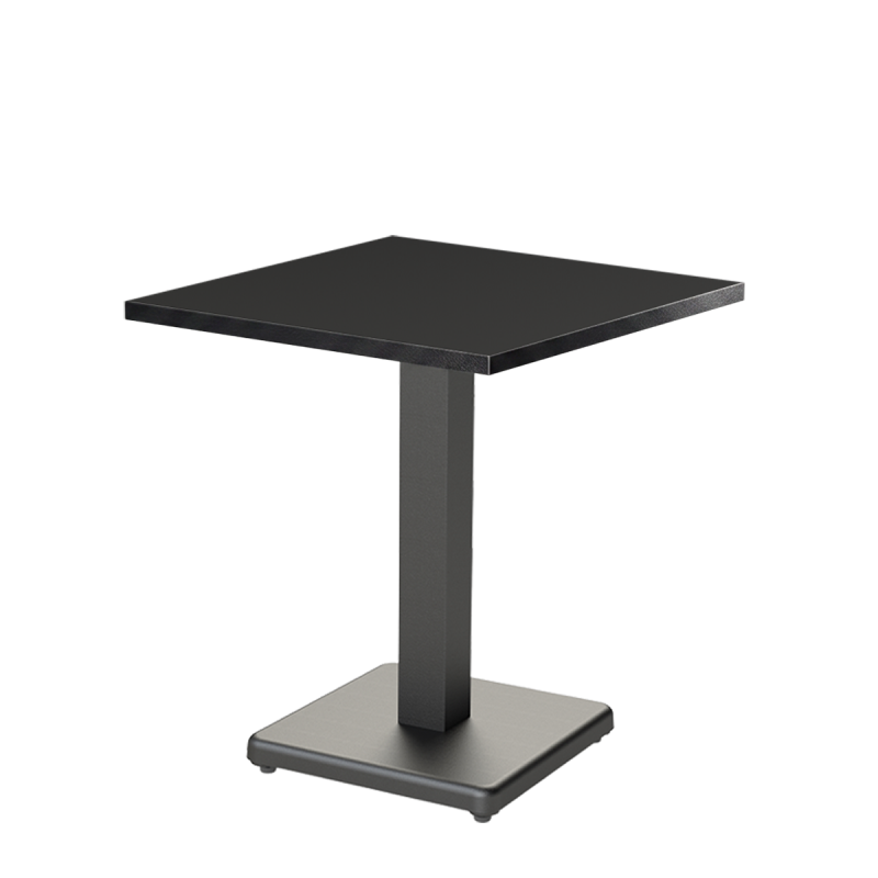 Bistro Table IMPERIO 68x68 Anthracite with Matte Black Edge