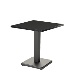 Bistro Table IMPERIO 68x68 Anthracite with Matte Black Edge
