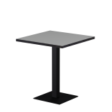 Bistro Table ALFA S 68x68 Ash Grey with Matte Black Edge