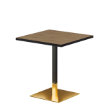 Bistro Table OMEGA 68x68 Artisan Oak with Matte Black Edge