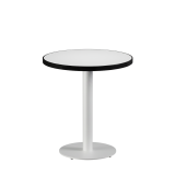 Bistro Table ALFA R fi 68 White with Matte Black Edge