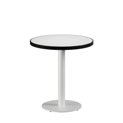 Bistro Table ALFA R fi 68 White with Matte Black Edge